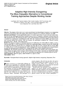 Adaptive High-Intensity Exergaming- The More Enjoyable Alternative to Conventional Training Approaches Despite Working Harder_2021